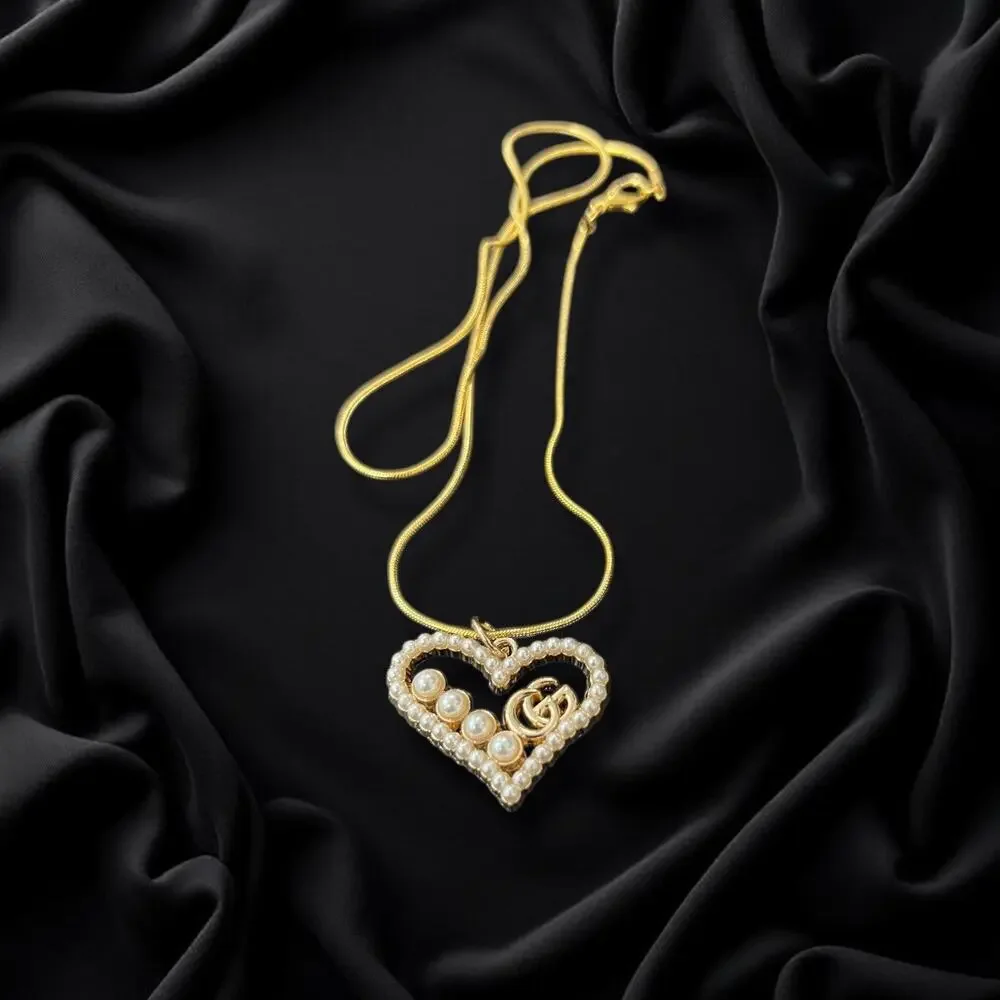 Heart Zipper Gucci Pull Button Charm with Free 18in Gold Plated Snake Chain - Picture 2 of 6